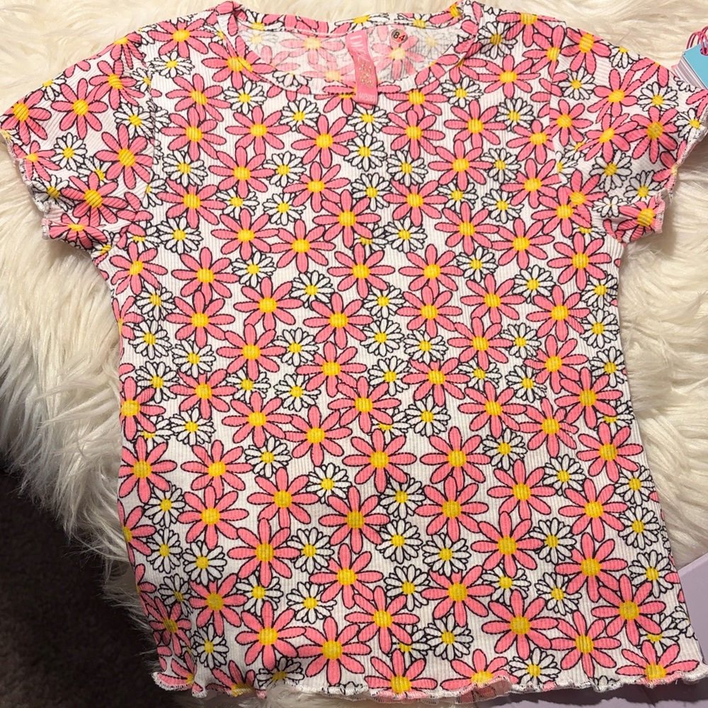 NWOT Floral Pink Kids Shirt